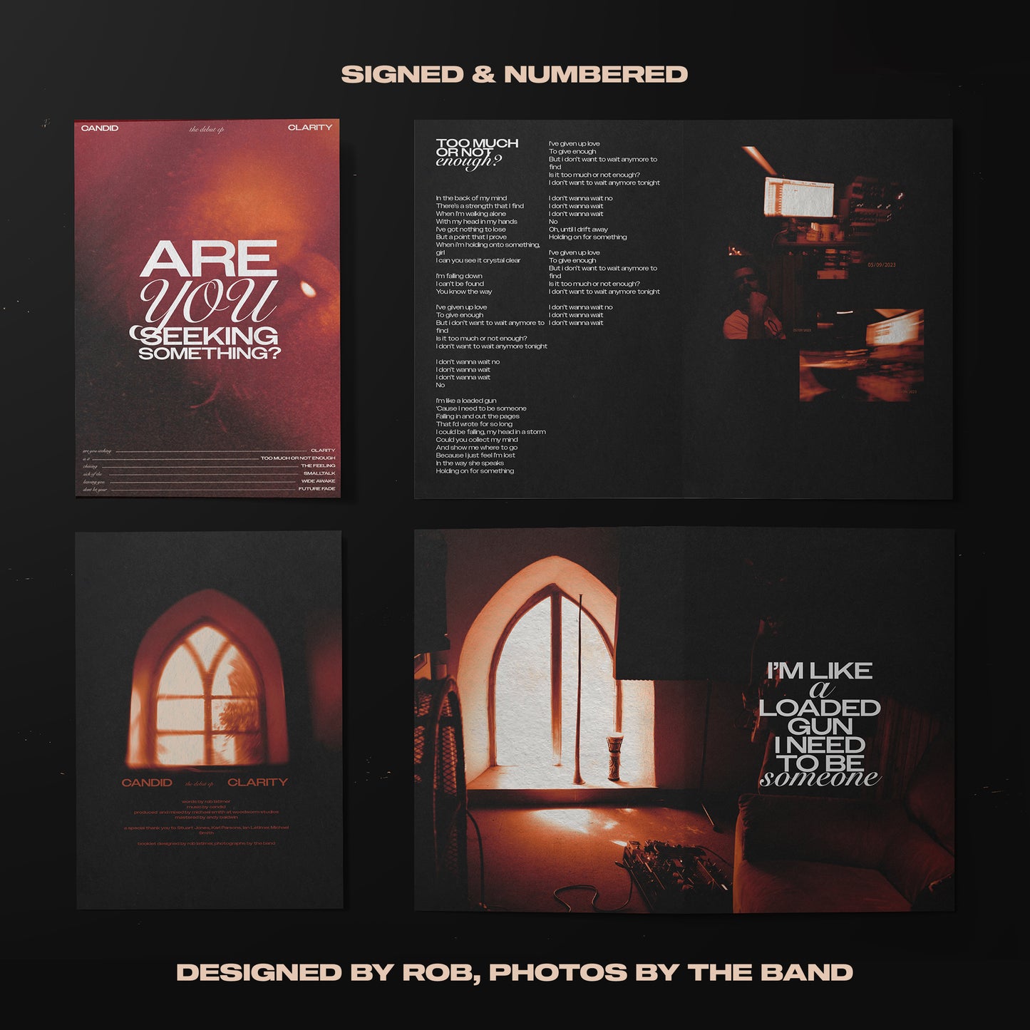 CANDID CLARITY 12" MARBLE VINYL WITH *LTD EDITION LYRIC BOOKLET BUNDLE*